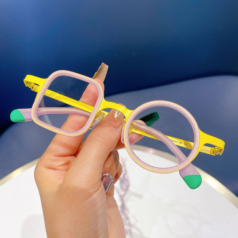 Jonson Square Round Pink Glasses