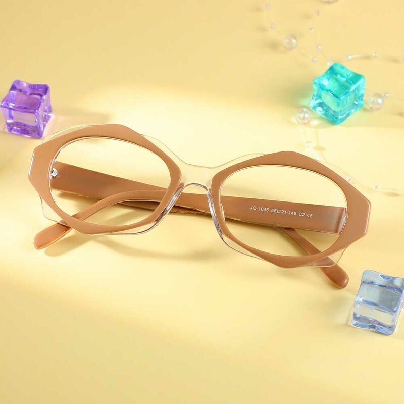 Amy Ovale Braune Brille