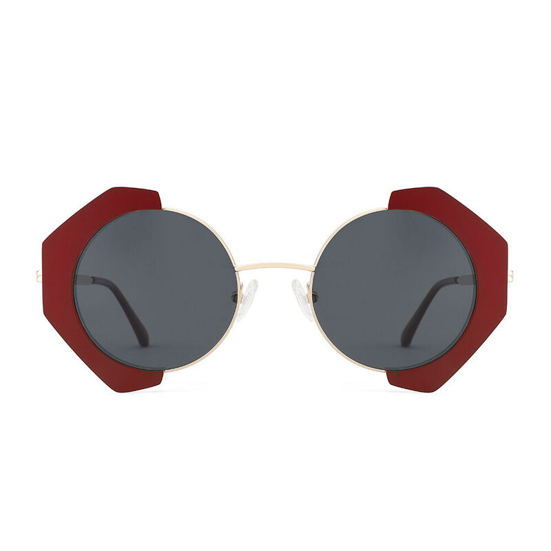 Combo Round Red Sunglasses