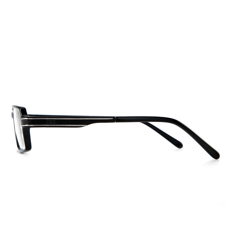 Glare Rectangle Black Glasses