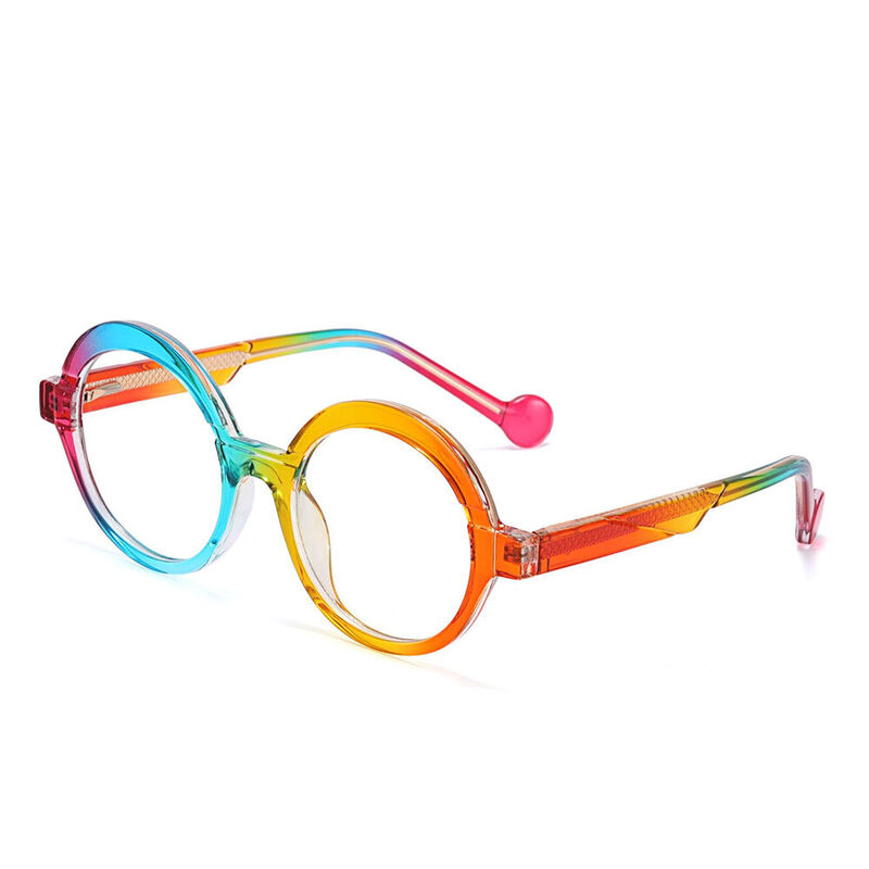 Adoracion Round Rainbow Glasses