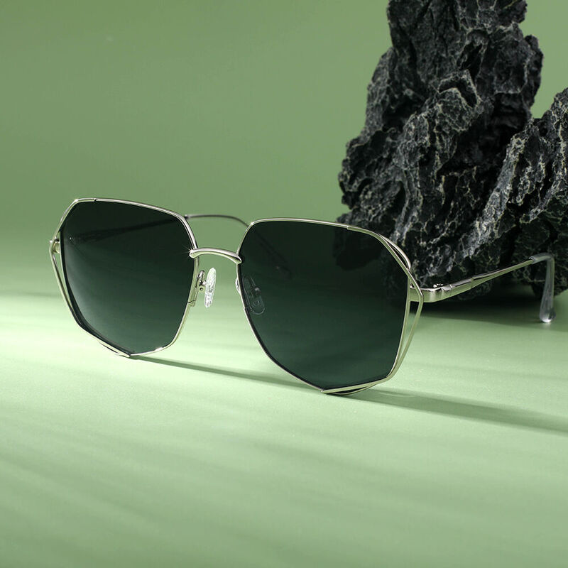Monument Geometric Silver Sunglasses