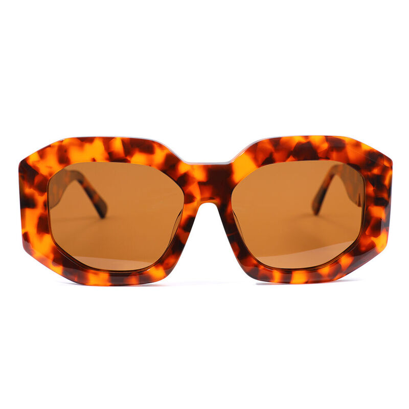 Gail Geometric Tortoise Sunglasses