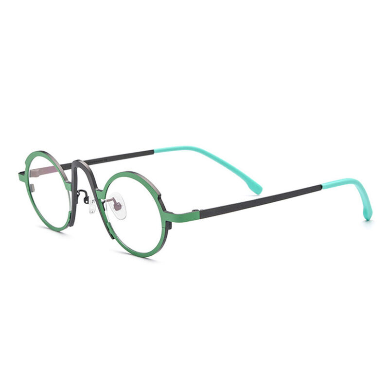 Stowe Round Green Glasses