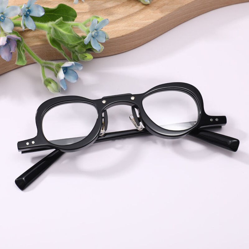 Rod Oval Black Glasses