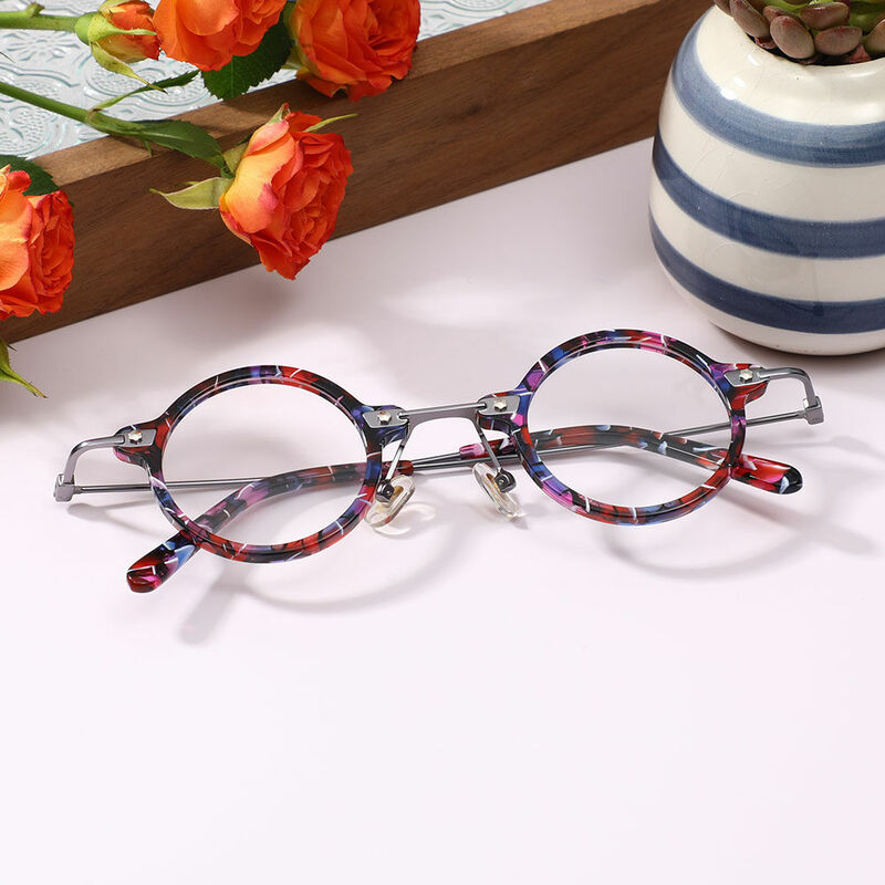 Clarep Round Purple Glasses