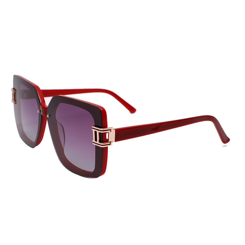 Gary Square Red Sunglasses