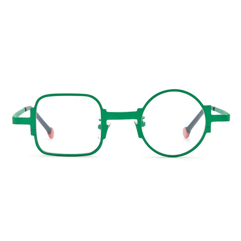 Stella Square Round Green Glasses