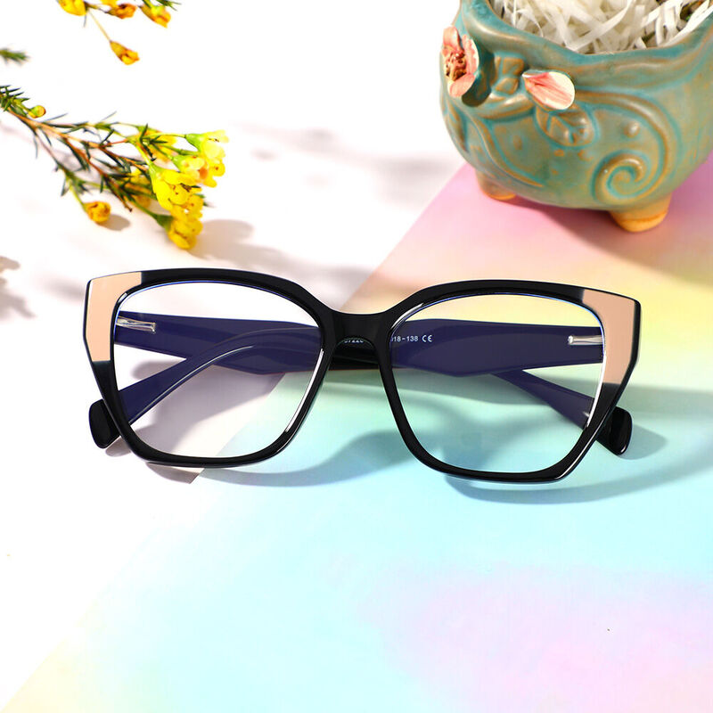 Haggai Cat Eye Black Glasses