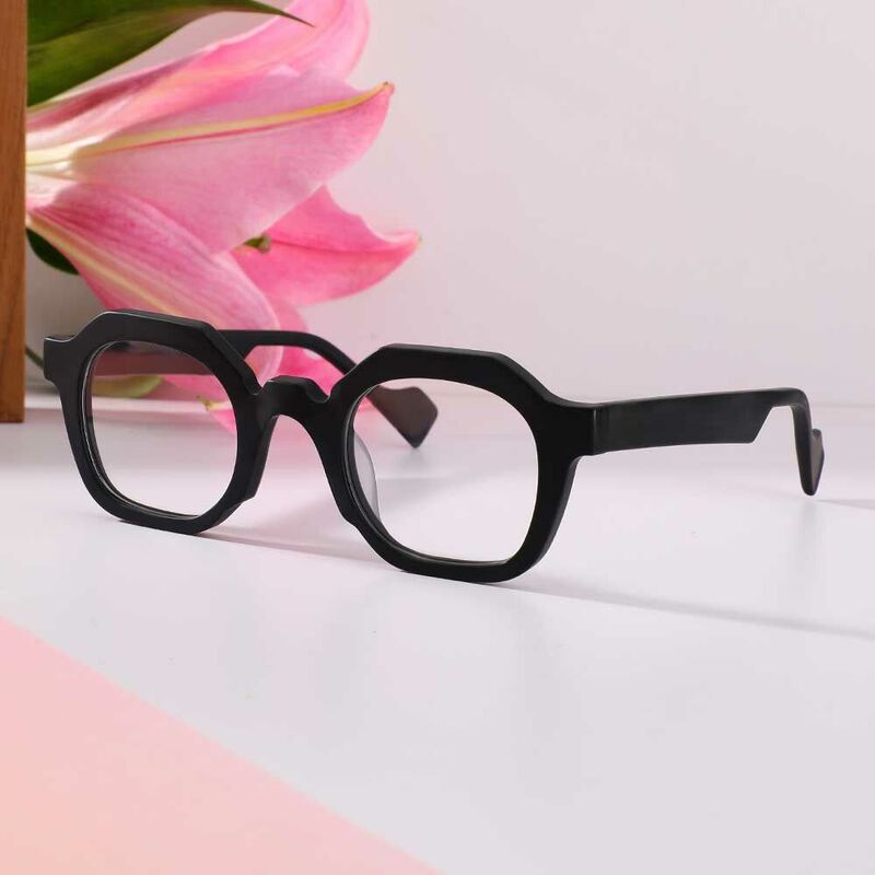 Zebulon Square Black Glasses
