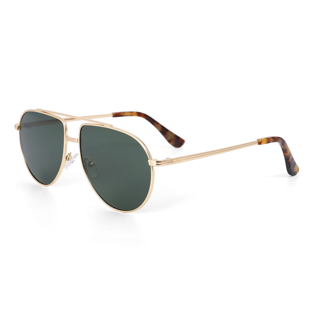 Vargas Aviator Green Sunglasses