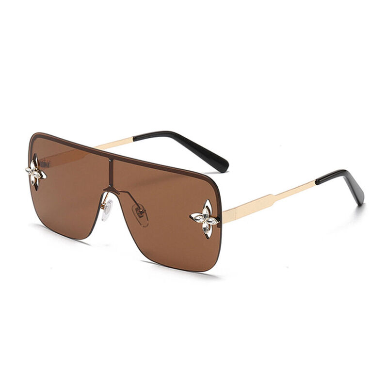 Machina Square Brown Sunglasses