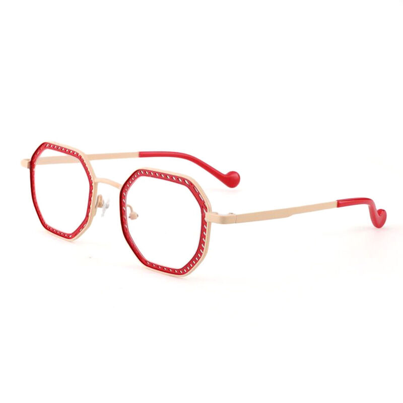 Wilcox Geometric Red Glasses