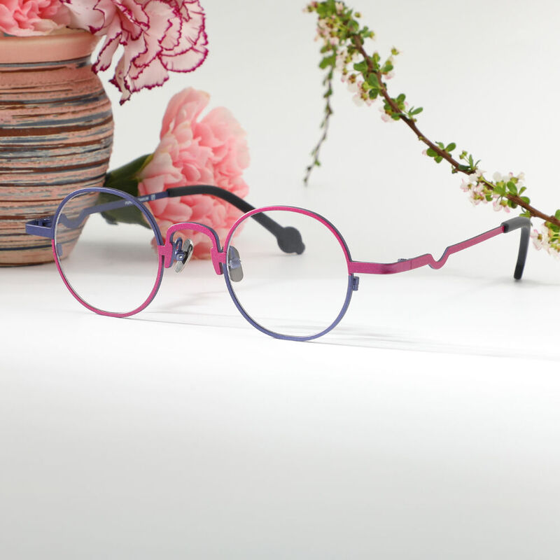 Margot Round Purple Glasses