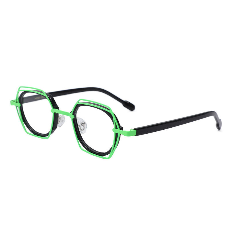 Tyro Geometric Black Glasses - Aoolia.com