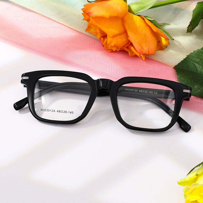 Doroth Quadratische Schwarze Brille
