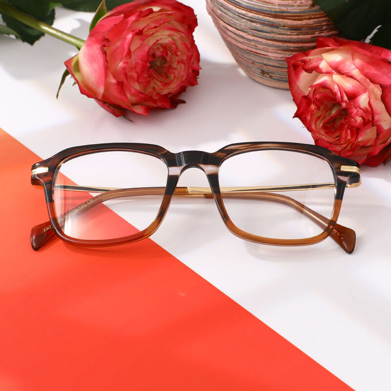 Obadia Square Brown Glasses