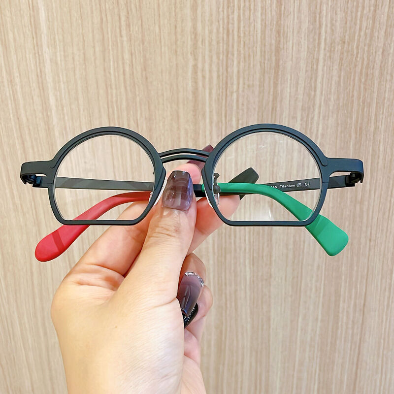 Quille Round Black Glasses