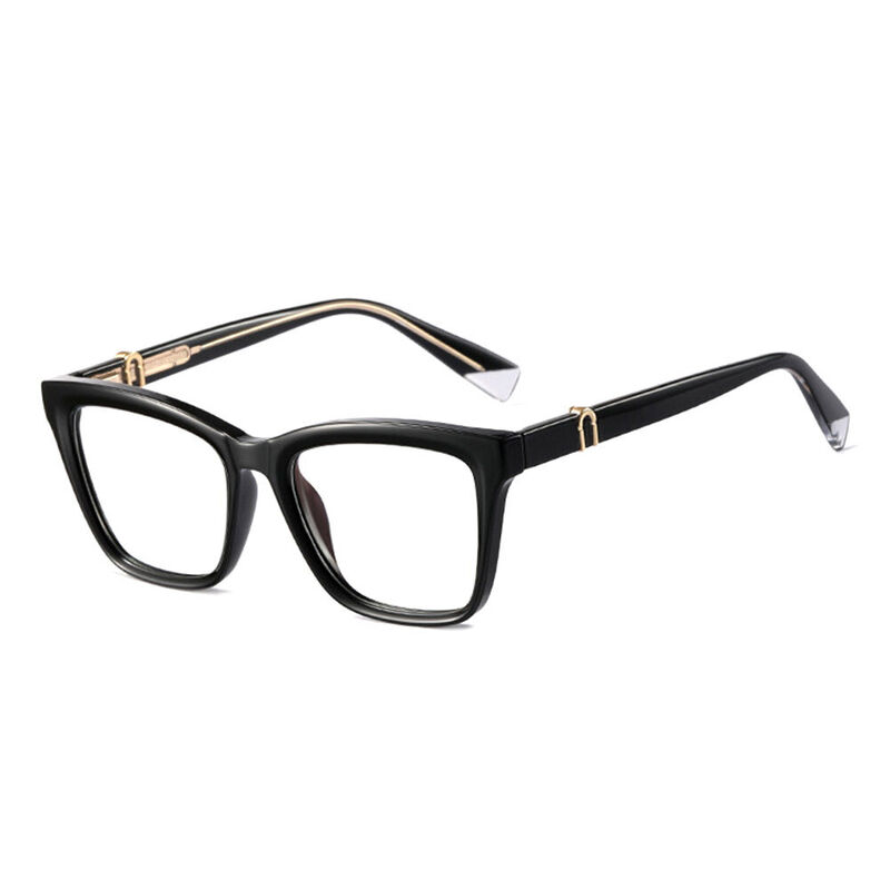Alice Square Black Glasses