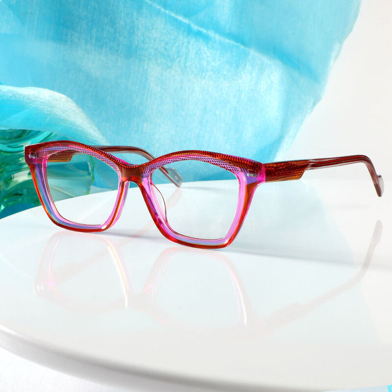 Maxine Cat Eye Pink Glasses