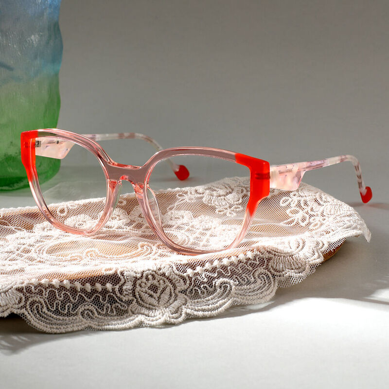 Mysti Cat Eye Pink Glasses