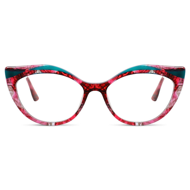 Paciolla Cat Eye Red Glasses