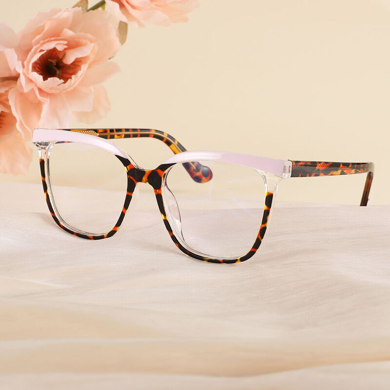 Daly Square Pink Tortoise Glasses