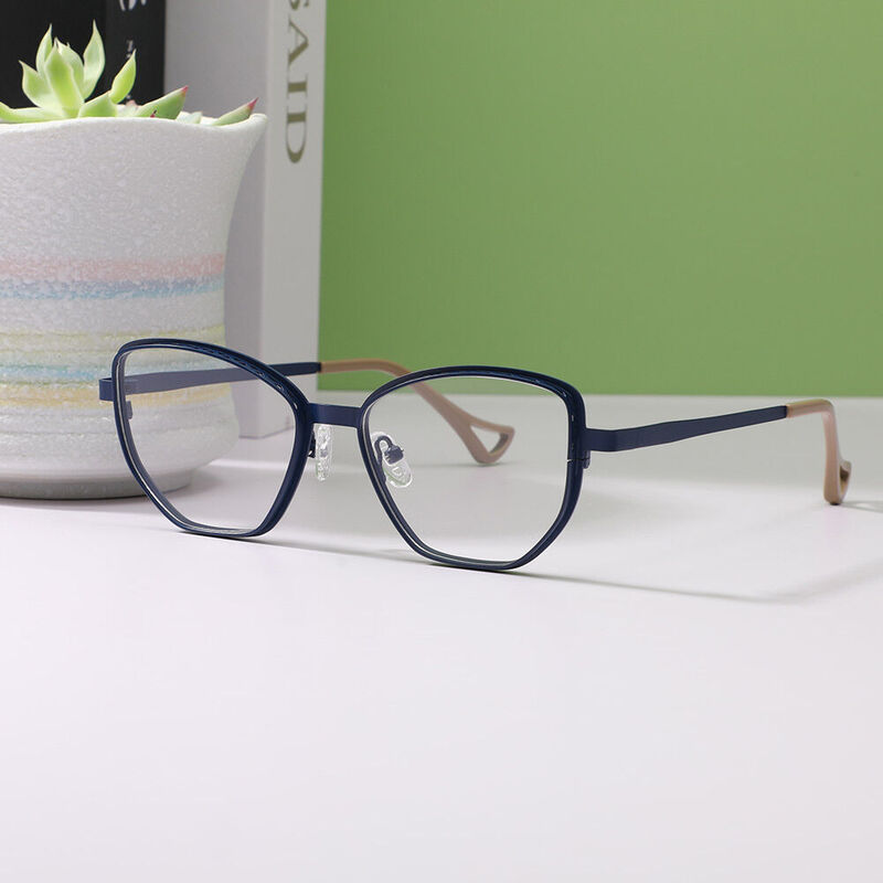 Beacha Cat Eye Blue Glasses