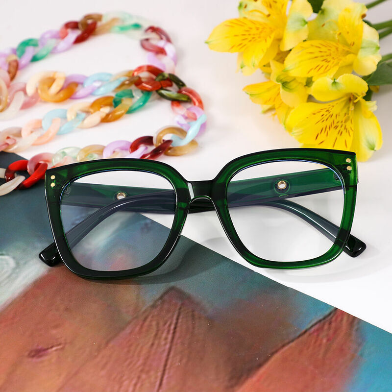 Lunettes de Vue Trog Carré Vert