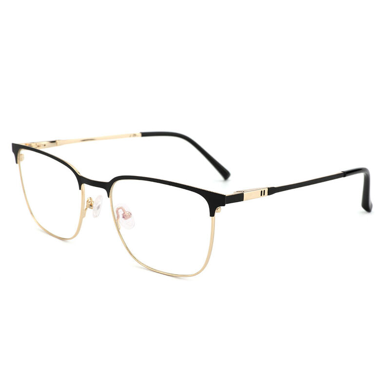 Liz Browline Square Gold Glasses