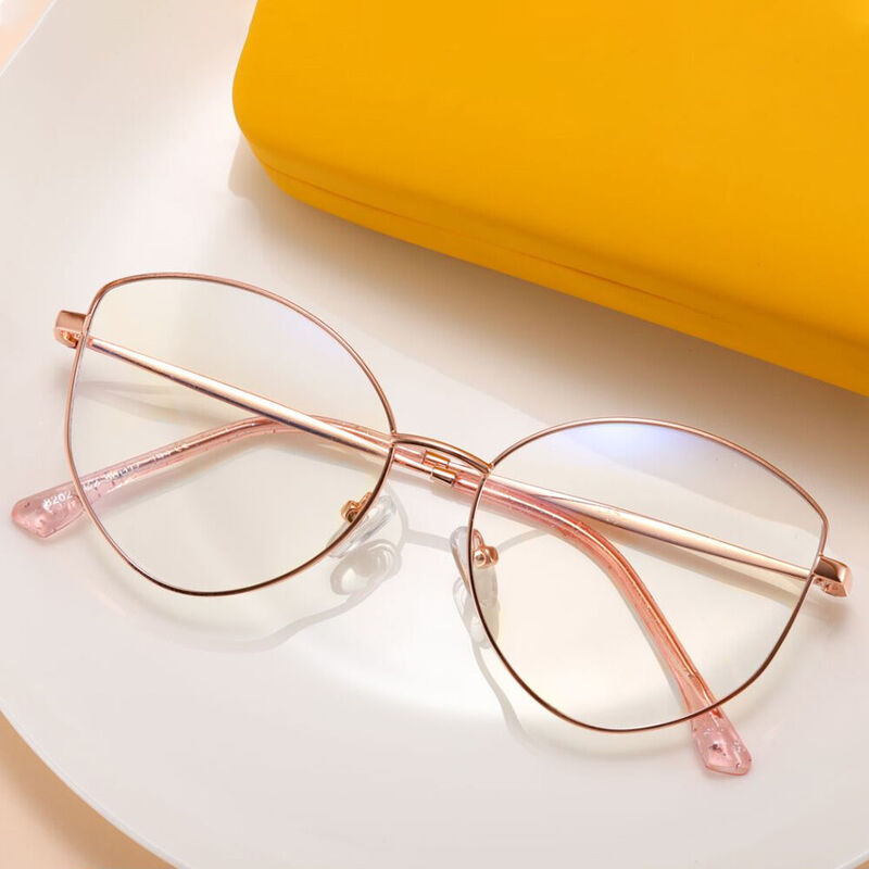 Grace Geometric Pink Glasses