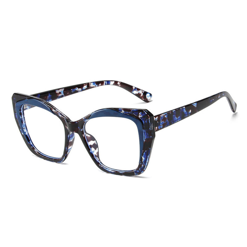 Steele Cat Eye Blue Glasses