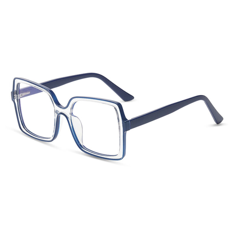 Jade Square Blue Glasses