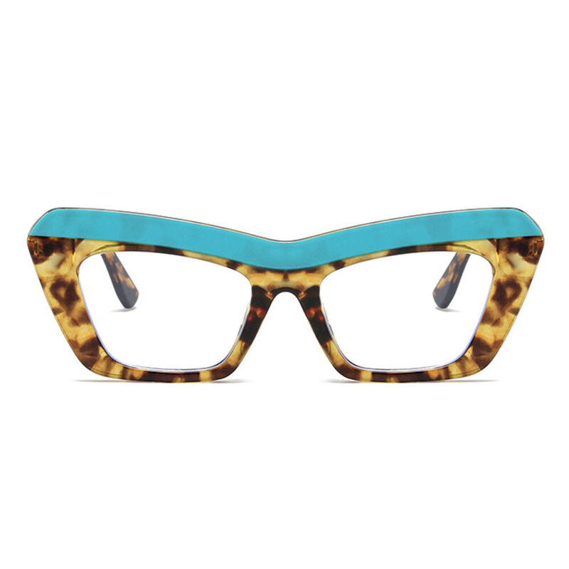 Rashid Cat Eye Blue Glasses