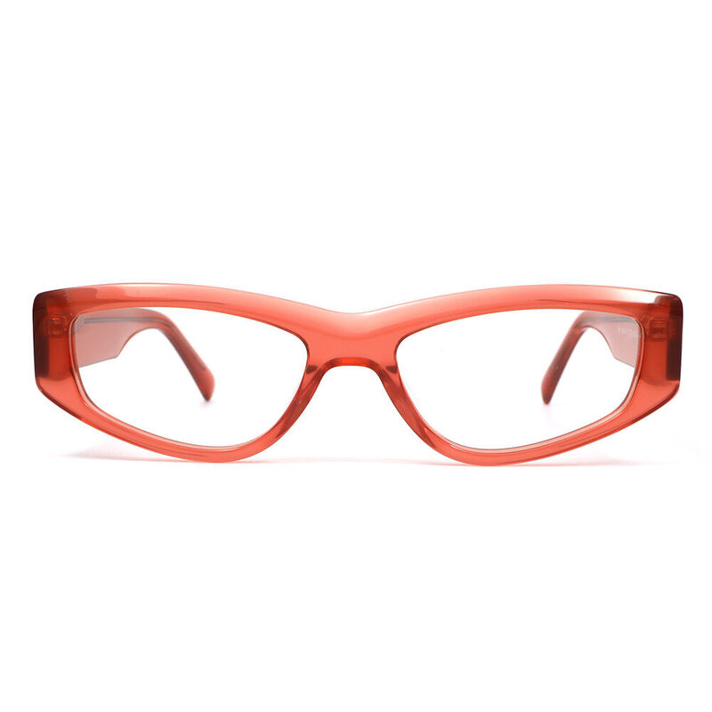 Gregee Oval Red Glasses