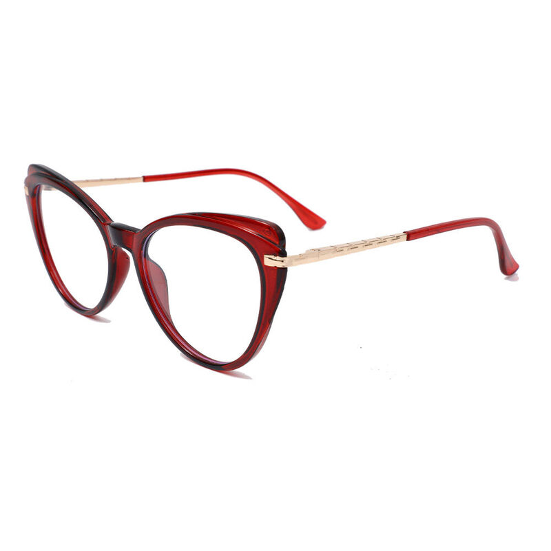 Aareen Cat Eye Red Glasses