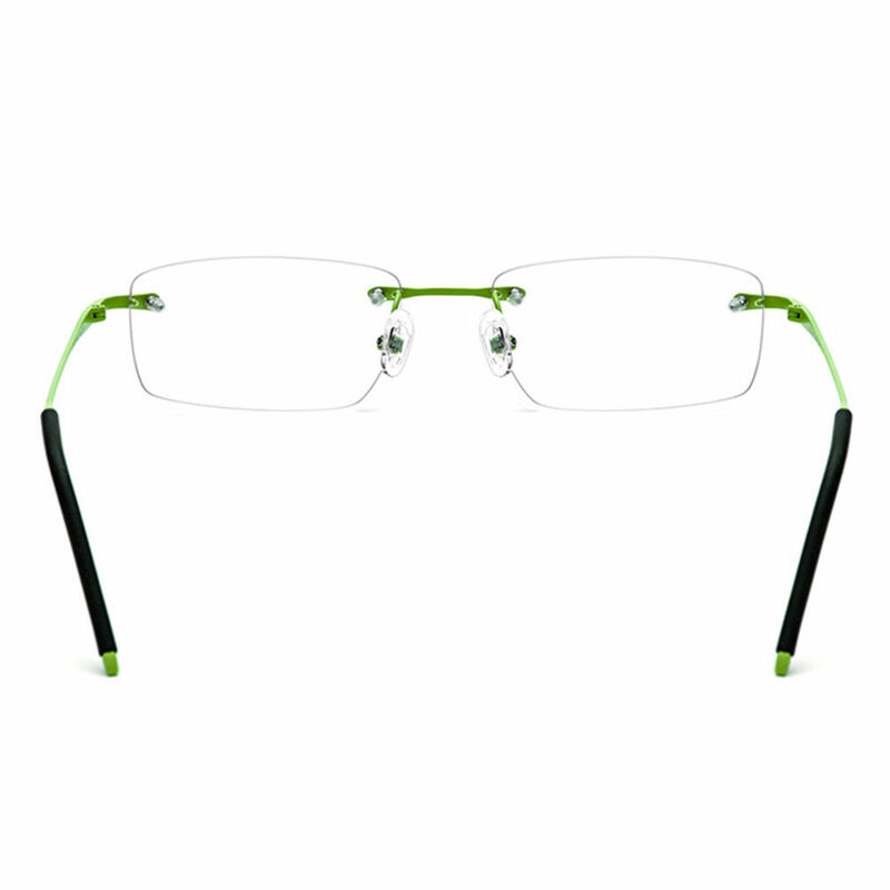 Dorothy Rectangle Green Glasses