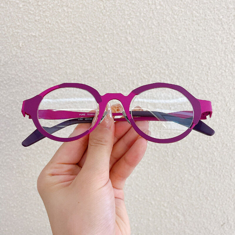 Uriaa Round Purple Glasses