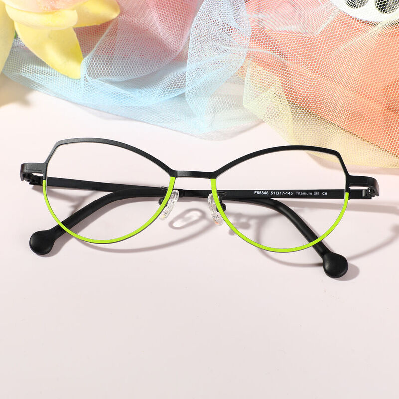 Newman Cat Eye Black Glasses