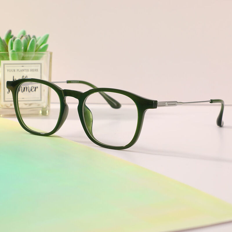 Thomson Square Green Glasses