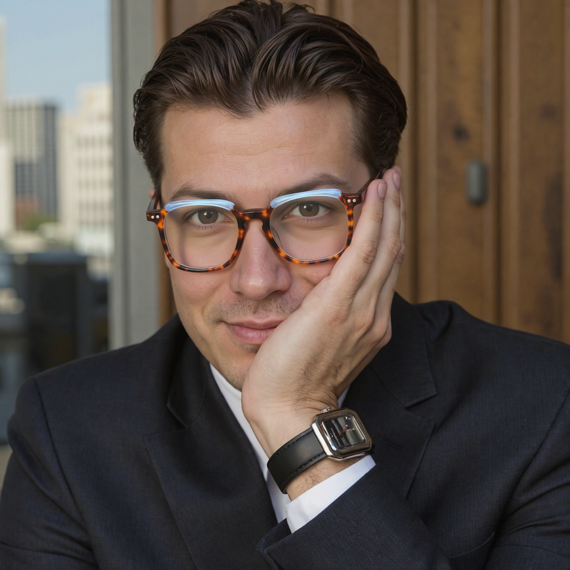 Mendy Square Blue Glasses