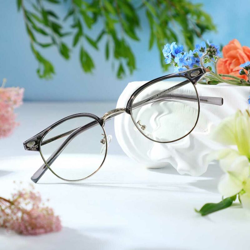 Occhiali da Vista Dempsey Browline Grigio