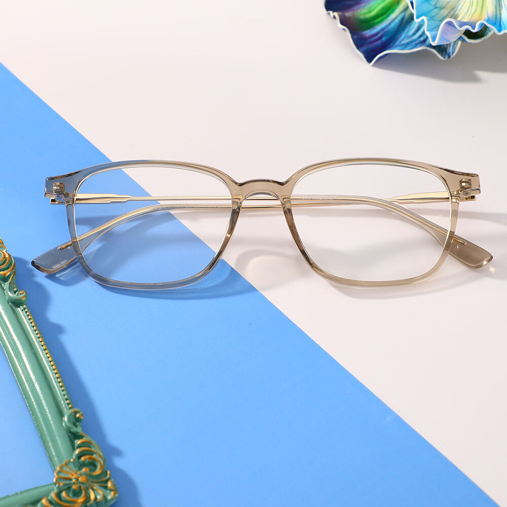 Dick Rectangle Brown Glasses