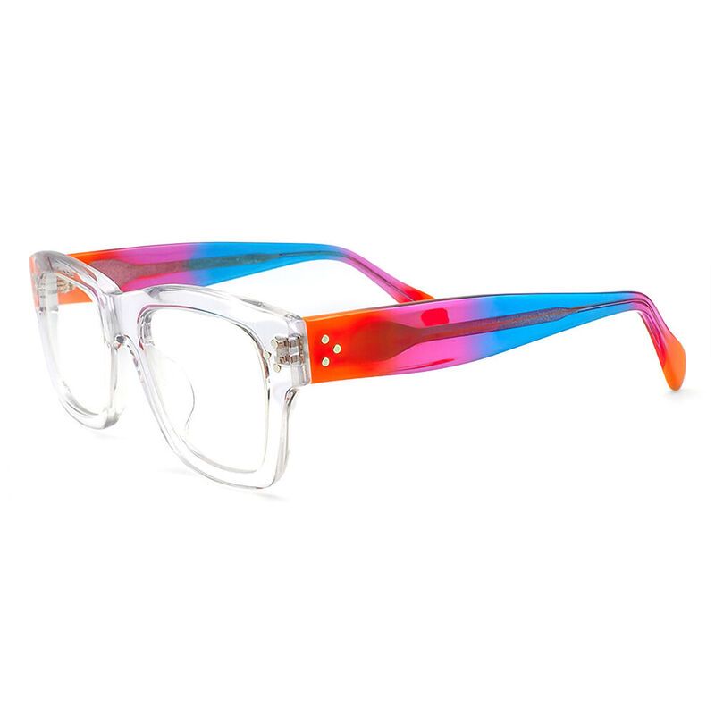 Fay Square Transparent Multicolored Glasses