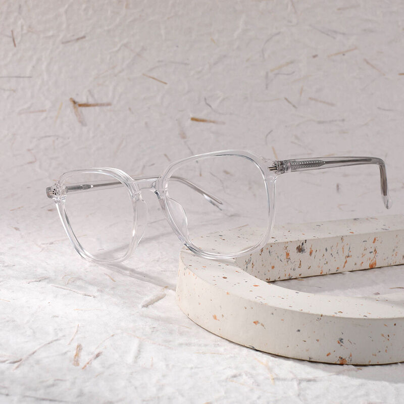 Zeny Geometric Transparent Glasses
