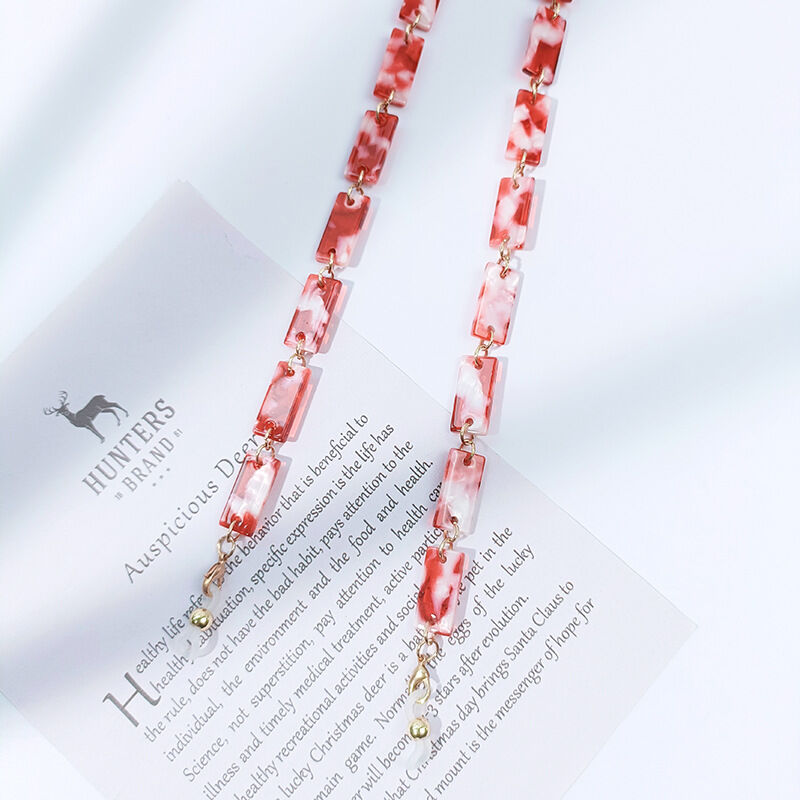 Yvonne Vibrant Acrylic Red Glasses Chain
