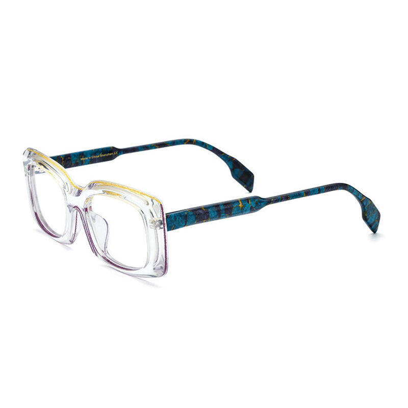 Daniela Quadratische Blaue Brille