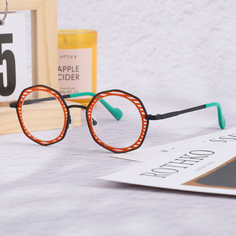 Kerr Round Orange Glasses