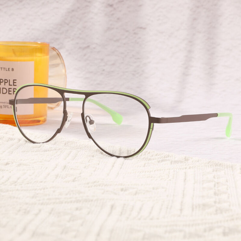 Munroe Aviator Brown Glasses