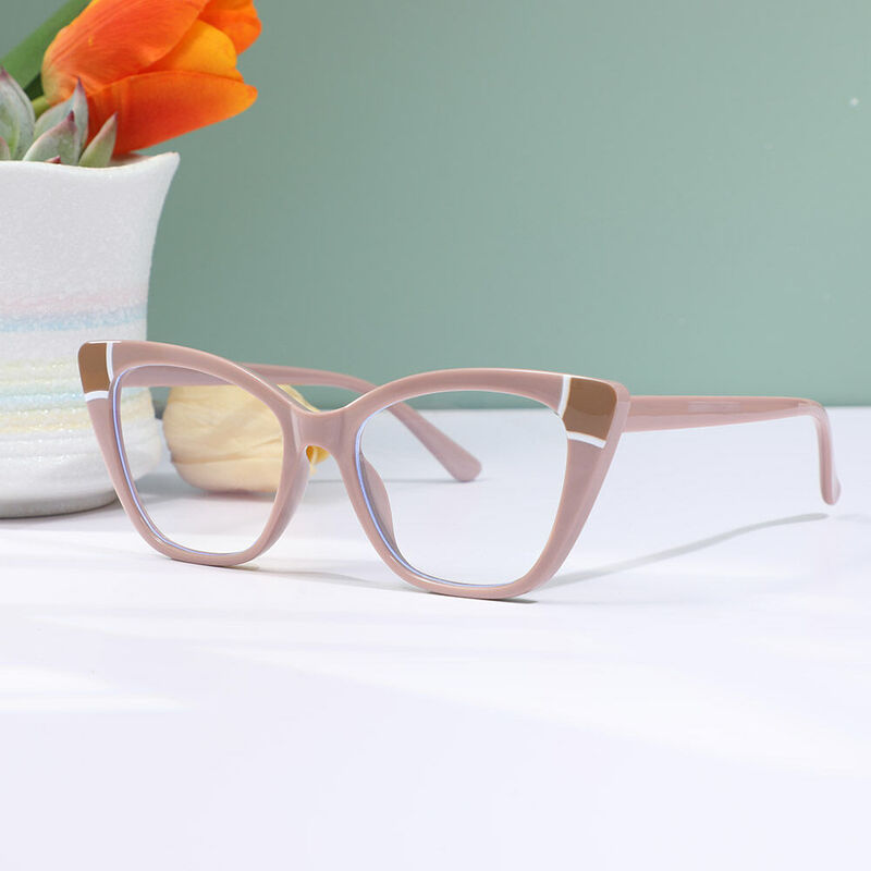 Xenia Cat Eye Brown Glasses